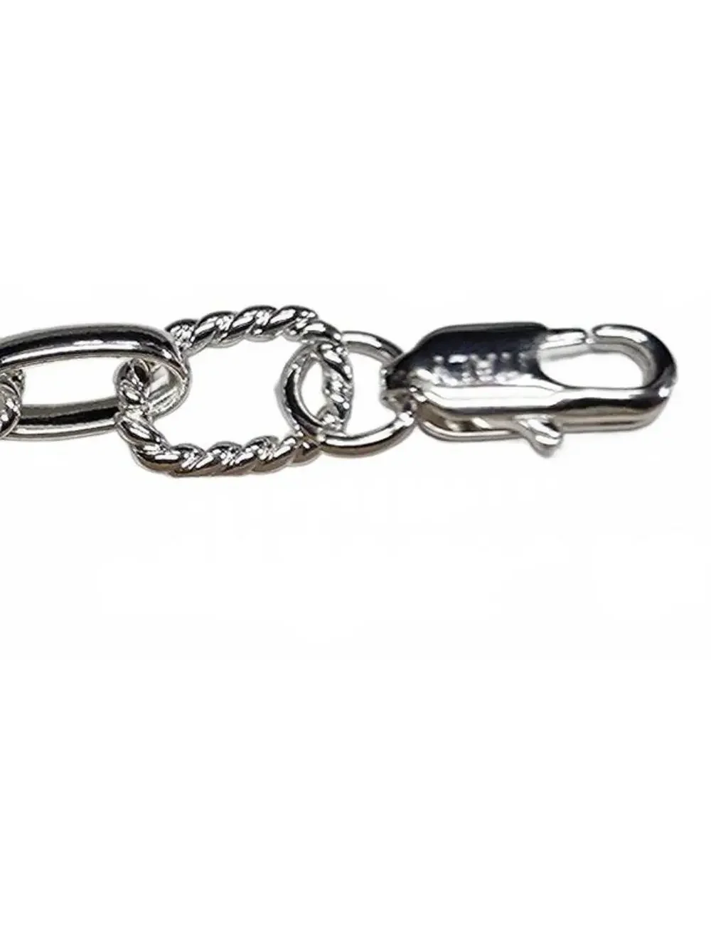New 925 Sterling Silver Paperclip Chain Bracelet 8.25